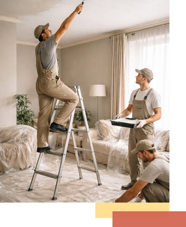 Покраска потолков акриловой краской в Кимовске качественно и быстро