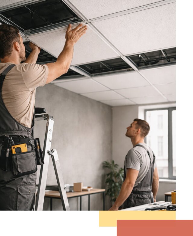 Монтаж потолочной плитки в Кимовске качественно и в срок