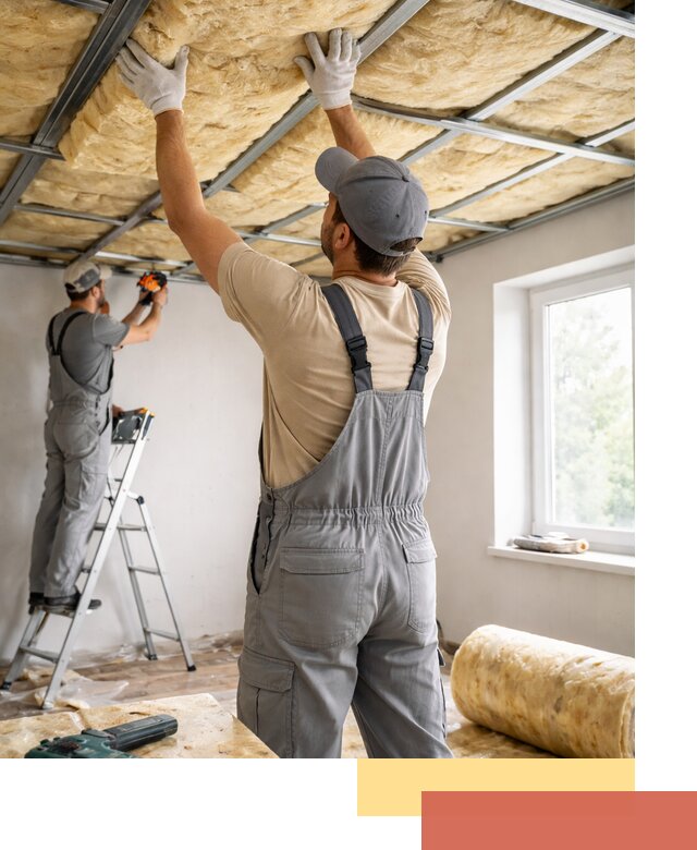 Утепление потолка под ключ в Кимовске качественно и быстро