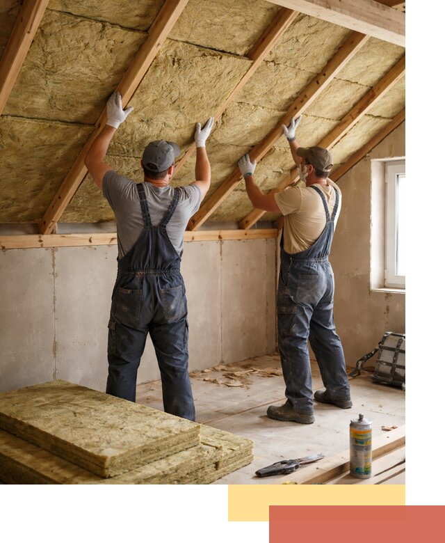 Утепление потолка минеральной ватой в Кимовске