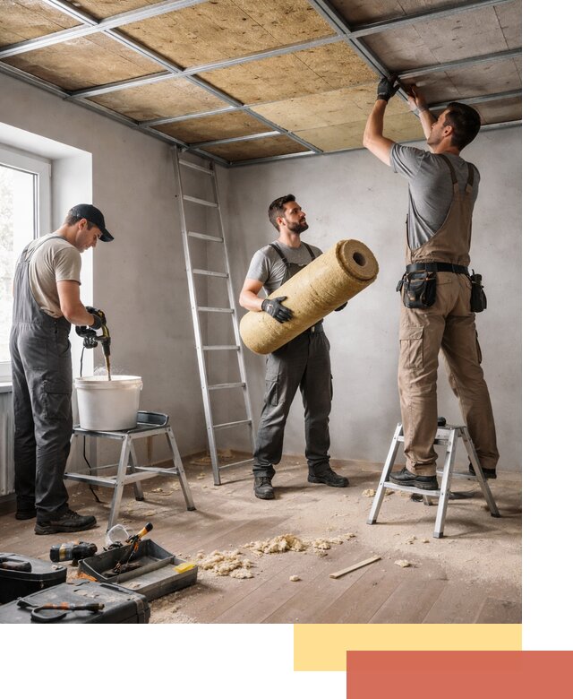 Шумоизоляция потолка в Кимовске: профессиональный монтаж и отделка